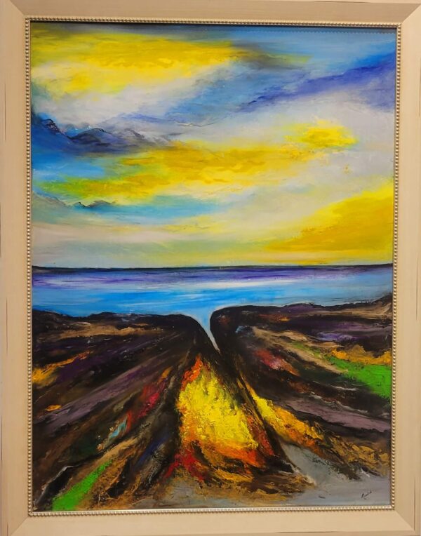 Entrancing View Contemporary Painting Framed